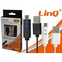 CAVO USB DATI RICARICA SMARTPHONE SAMSUNG GALAXY MICRO 5P 1.2M LINQ SAM12 mshop