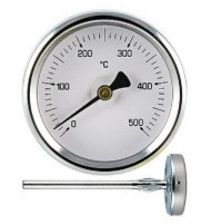 Pirometro termometro per forno con gambo da cm 5,5 in acciaio inox 500°C mshop