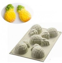 STAMPO MULTIPORZIONE 5 MINI ANANAS 3D SILICONE SILIKOMART MOUSSE TORTA mshop